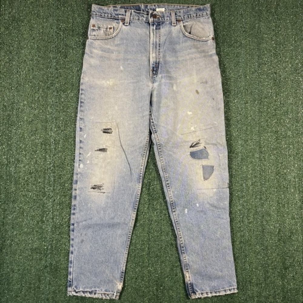 Levi's‎ 550 Jeans Mens 36x30 Light Wash Fair Distressed Relaxed Tapered USA Made
